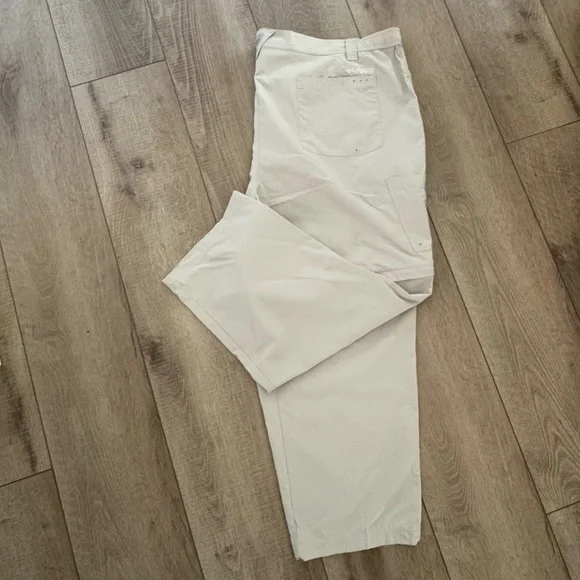 Men’s Plus Size Beige Convertible Omni Shade Moisture Wicking Nylon Pants 54x30 - Picture 6 of 10